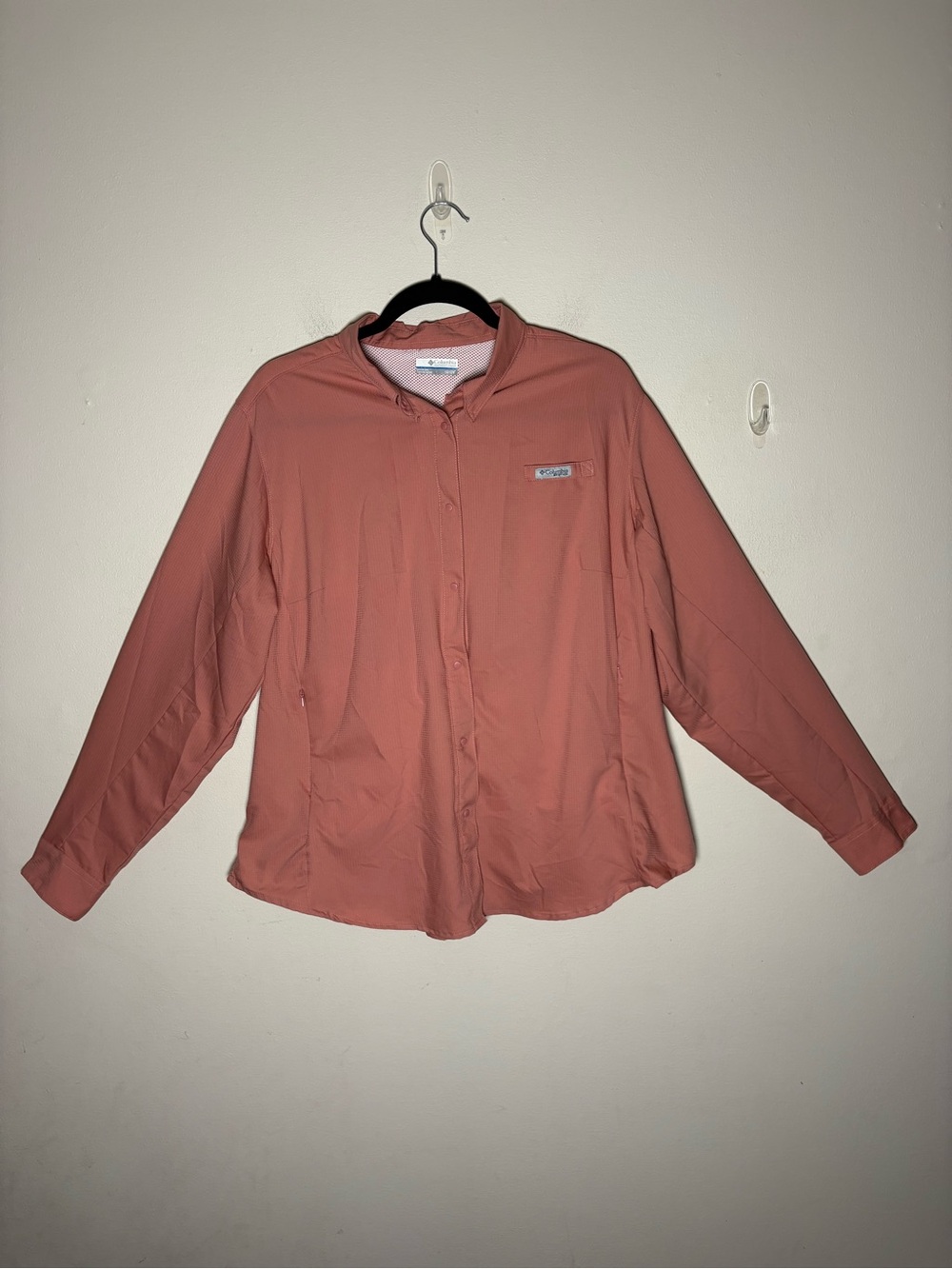 Columbia Women’s PFG Tamiami II Long Sleeve Dark Peach Size 1X